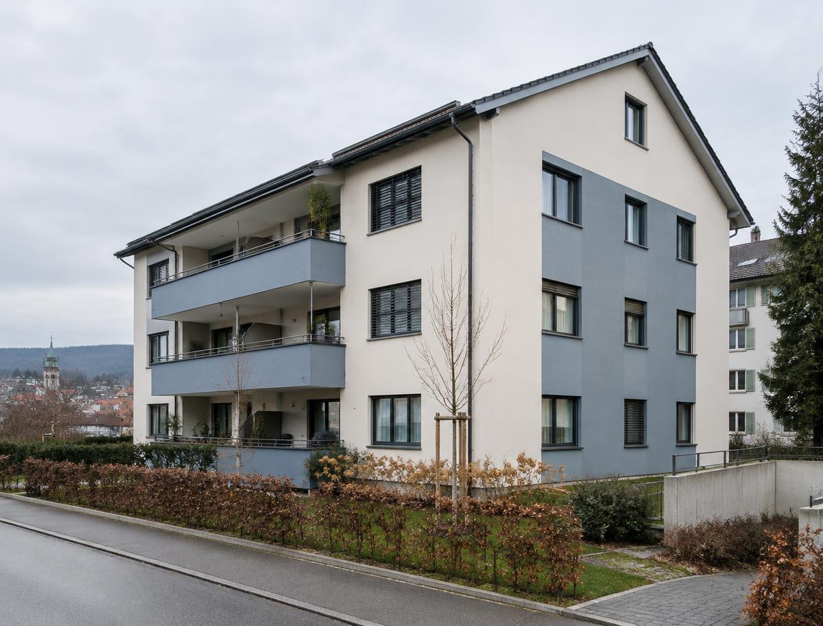 Konzeptvisualisierung einer Fassadenauffrischung in Winterthur